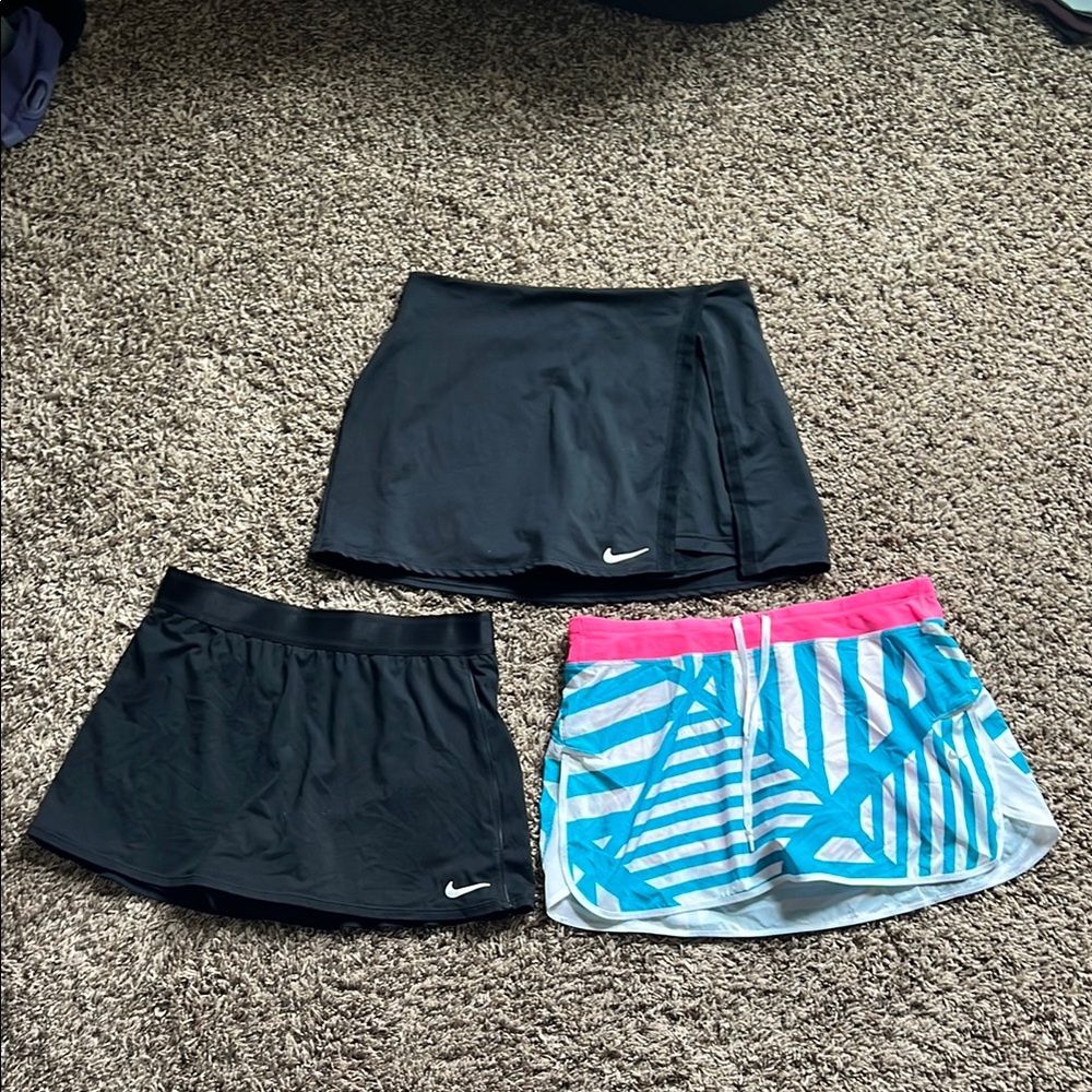 Nike Black and Multicolor Skorts